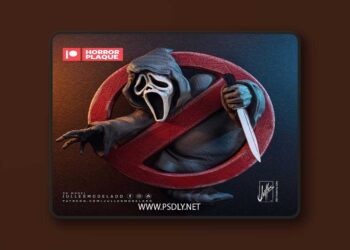 Julles Modelado – Ghostface Plaque 01 – 3D Print Model STL