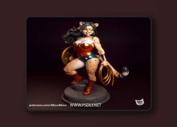 MowMaw – Anthro Wonder Woman – 3D Print Model STL