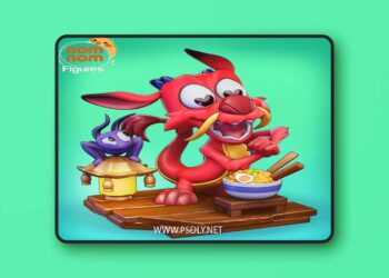 Nomnom Figures – Chibi Mushu – Mulan – 3D Print Model STL