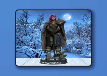 Nordic Female Warrior 3D print Model