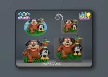 Nostalgic – Duck Hunter Cartridge Keychain Wall Decor and Figure Package – 3D Print Model