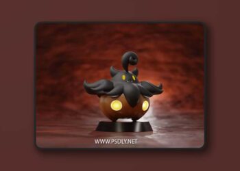PUMPKABOO – 3D printable Halloween Pokemon