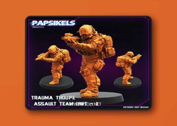 Papsikels Miniatures – Trauma Troupe Assault Team – 3D Print Model