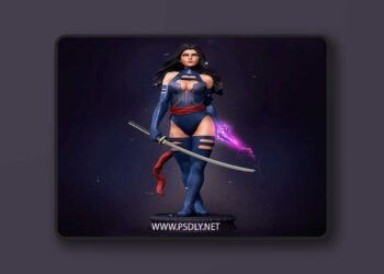 Psylocke dc comics person statue – 3D Print Model STL