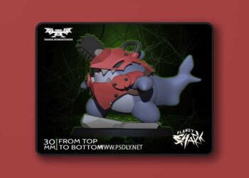 Taiga Miniatures – Chainsaw Shark – 3D Print Model