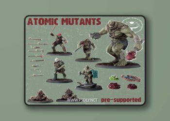 Vermilion Miniatures – Atomic Mutants – 3D Print Model