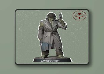 Vermilion Miniatures – Radioactive Detective – 3D Print Model