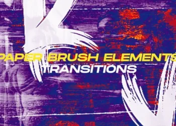 Videohive Paper Brush Elements Transitions DR 62404213