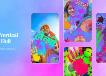 Videohive Vertical Holi Transitions 62157343