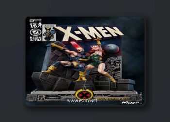Wicked – Cyclops and Jean Gray Diorama – 3D Print Model STL
