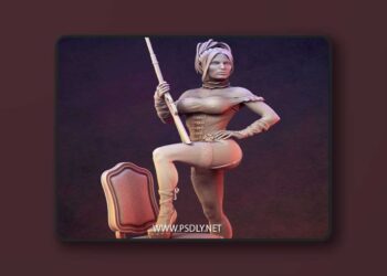 Wild West Woman 3D print Model