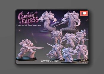 Across the Realms – Champions of Excess – 3D Print Model