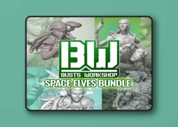 Busts Workshop – Space Elves Bundle Bust – 3D Print Model STL