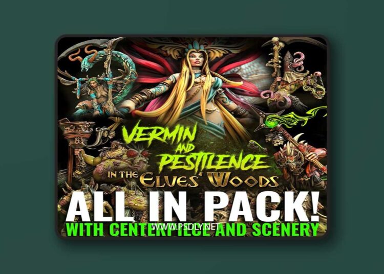 Heroes Infinite – Vermin and Pestilence in the Elves Woods – 3D Print Model 1 Heroes Infinite – Vermin and Pestilence in the Elves Woods – 3D Print Model