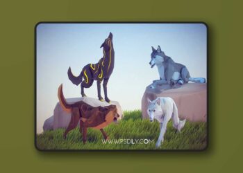 Poly Art Wolf (5.2 – 5.7)