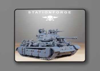 Station Forge – GrimGuard Heavy Battle Tank – 3D Print Model
