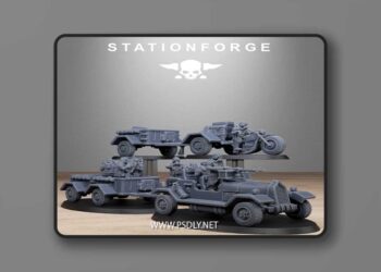 Station Forge – GrimGuard Support Vehicles – 3D Print Model