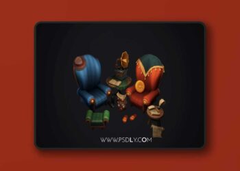 Stylized Library - 48 Cozy Interior Props (5.7)