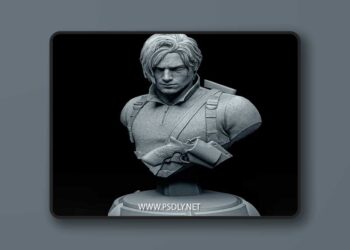 Tanuki Figures – Leon Kennedy Bust – 3D Print Model