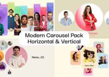 Videohive Modern Carousel Pack Horizontal Vertical 62560526