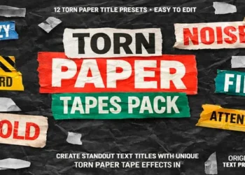Videohive Torn Paper Tapes Pack 62593266