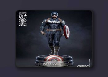 Wicked – Capitan America Sculpture – 3D Print Model STL